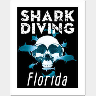 Shark Diving in Florida Posters and Art